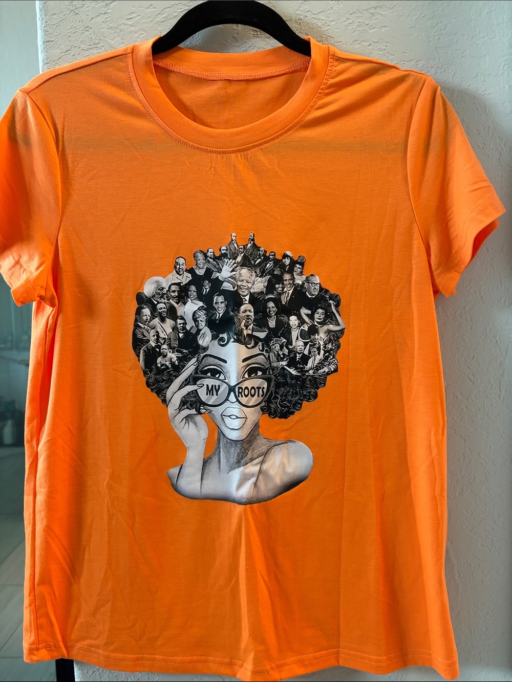 Women's Orange 'My Roots' Graphic Tee